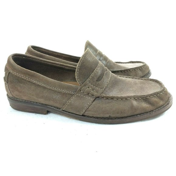 Clarks Nielsen Brown Nubuck Leather Penny 9.5 M main image 5